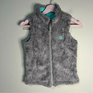 The North Face Reversible Mossbud Swirl Insulated Vest Girls Size 6 Youth